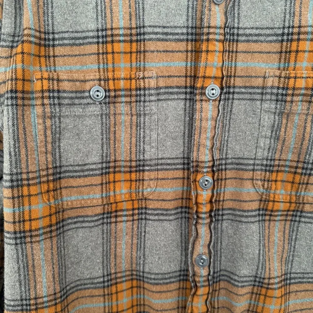 J Crew Mens‎ Long Sleeve Button Plaid Flannel Shirt Size M Slim Fit Outdoor Camp